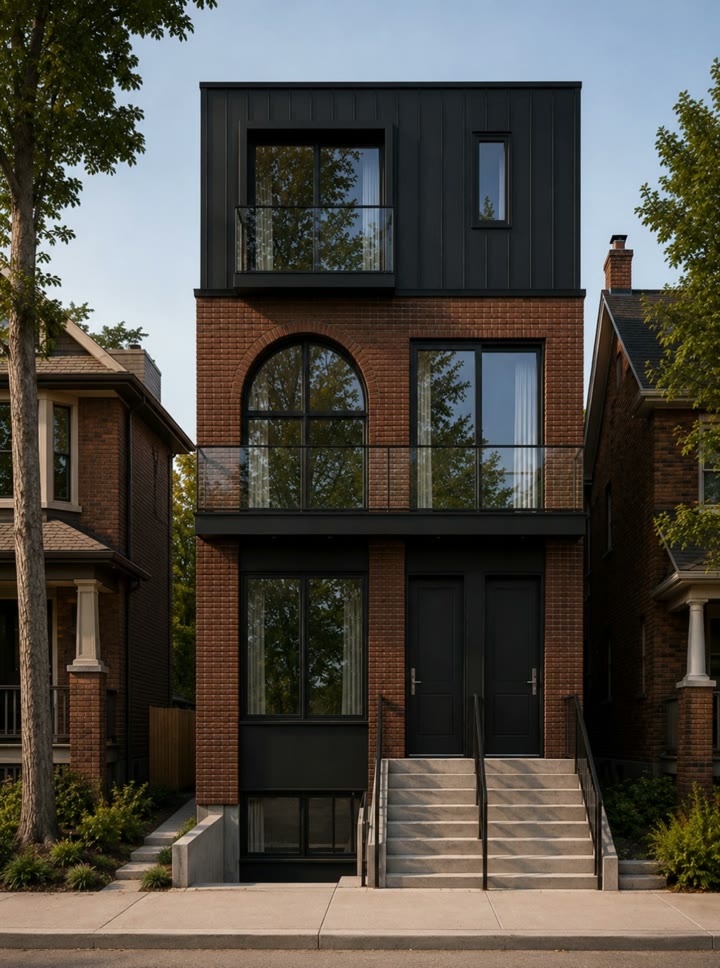 NEIGHBOUR 1 multiplex building render — seven purpose-built family rentals in Toronto by NBRS