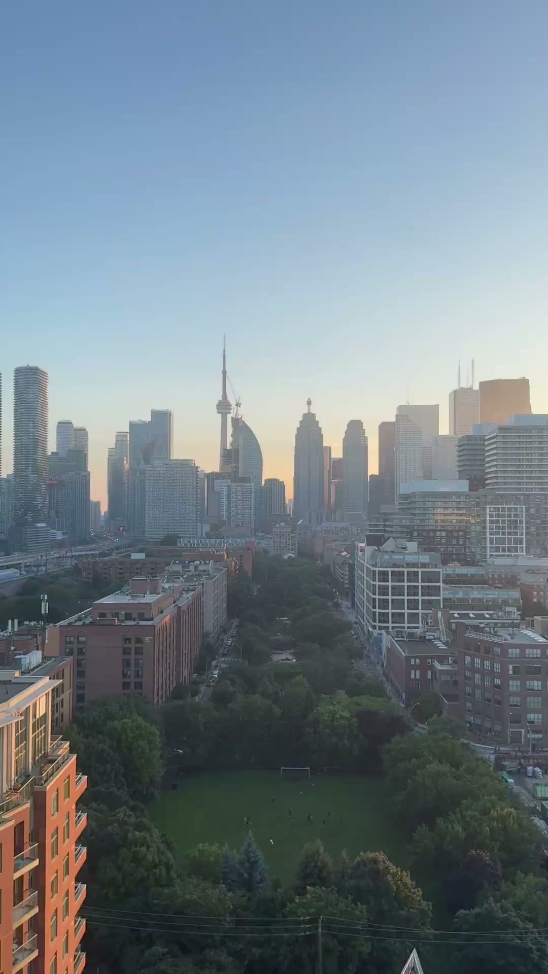 Toronto skyline at sunset